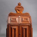 Small Tramp Art Desk Cabinet 