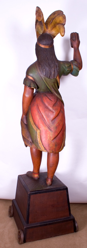 Cigar Store Figures | Thomas V. Brooks | Maiden with raised arm view 2
