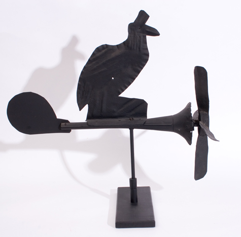 Outsider Folk Art Gallery | Black Bird Weathervane  