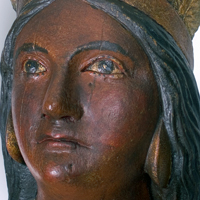 Maiden with raised arm Cigar Store Indian at the Outsider Folk Art Gallery