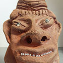 Bessie Harvey Early Red Clay Face at the Outsider Folk Art Gallery
