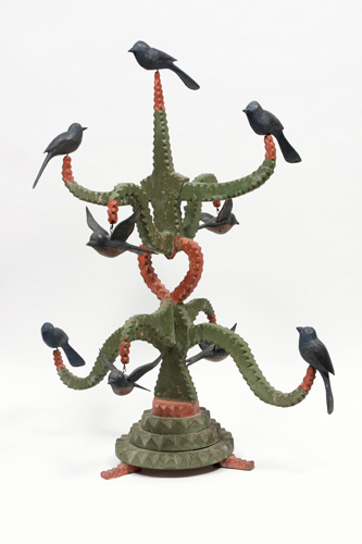 Tramp Art Bird Tree