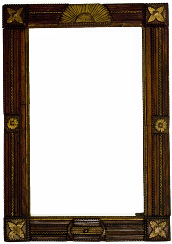 Tramp Art Frame with Sunburst