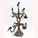 Tramp Art Bird Tree