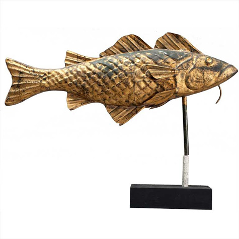 Outsider Folk Art Gallery | Sea Bass Vane | Anonymous 