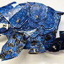 Brent Brown BRB1002 | Blue Turtle, 2023 at the Outsider Folk Art Gallery