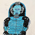 Brent Brown BRB1077 | Mr. Freeze - Batman at the Outsider Folk Art Gallery