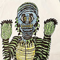 Brent Brown BRB1083 | Gar Gilman from Creature of the Black Lagoon at the Outsider Folk Art Gallery