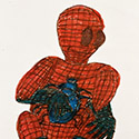 Brent Brown BRB1124 | Spider-Man in web at the Outsider Folk Art Gallery