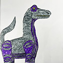 Brent Brown BRB1150 | Brontosaurus at the Outsider Folk Art Gallery