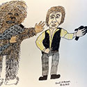 Brent Brown BRB1166 | Hans Solo and Chewbacca  at the Outsider Folk Art Gallery