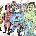 Brent Brown BRB1178 | Superheroes  at the Outsider Folk Art Gallery