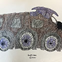 Brent Brown BRB1203 | Batman Car at the Outsider Folk Art Gallery