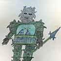 Brent Brown BRB1235 | Royal Guard Transformer at the Outsider Folk Art Gallery