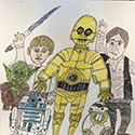 Brent Brown BRB1245 | Original Star Wars at the Outsider Folk Art Gallery