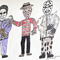 Brent Brown BRB1257 | Michael Myers, Freddy Krueger, Jason Voorhees at the Outsider Folk Art Gallery