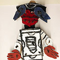 Brent Brown BRB531 | Red (Felt Puppet), 2018 at the Outsider Folk Art Gallery