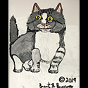 Brent Brown BRB595 | Trix the Cat, 2019 at the Outsider Folk Art Gallery