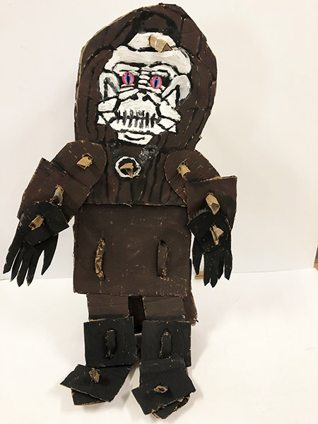 Brent Brown | BRB618 | Star Wars Creature, 2019  | 
	 Cardboard, Mixed Media, on Canvas | 22 x 23 x 8 in. at the Outsider Folk Art Gallery