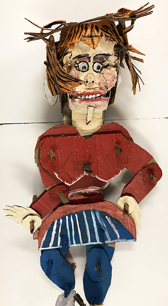Brent Brown | BRB622 | Jane Jetson, 2019 | Cardboard, Mixed Media, at the Outsider Folk Art Gallery