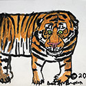 Brent Brown BRB655 | Tiger, 2019 at the Outsider Folk Art Gallery