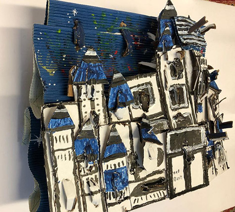 Brent Brown | BRB702 | Disneyworld, 2019  | 
	 Cardboard, Mixed Media | 25 x 19 x 8 in. at the Outsider Folk Art Gallery