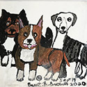 Brent Brown BRB891 | 3 Dog Team, 2020 at the Outsider Folk Art Gallery