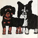 Brent Brown BRB893 | Rottweiler, Border Collie, 2020 at the Outsider Folk Art Gallery