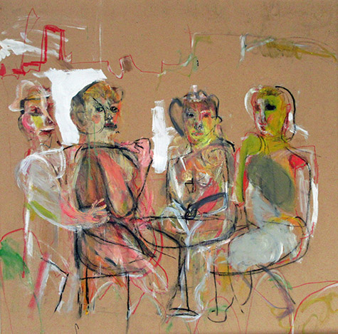 Jim Bloom JB2455 | Untitled, 2014 Paint on particle board, framed $500 at the Outsider Folk Art Gallery