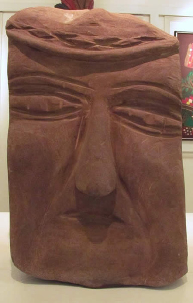 Ted Ludwiczak | LUT005 | Stone Head | Carved Stone, price $1500 at the Outsider Folk Art Gallery