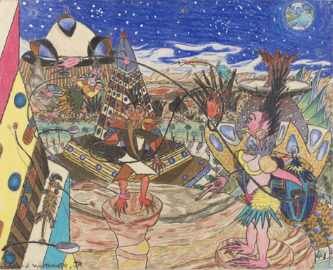 Edward Woltemate Jr. | EW006 | Miles 1,400 Faroon | (Aug. 31, Tues. - 1999 - Sept. 26, Sun.) price $250 at the Outsider Folk Art Gallery