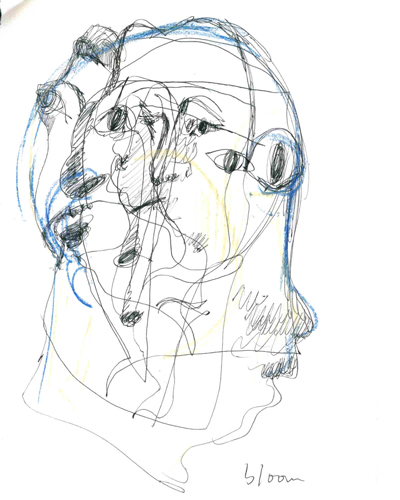 Jim Bloom | Drawings | JB0625 | Untitled | Ball Point Pen on Paper, price $150 at the Outsider Folk Art Gallery