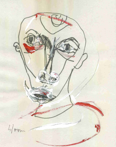 Jim Bloom | Drawings | JB0626 | Untitled | Marker, Acrylic on Paper, price $150 at the Outsider Folk Art Gallery