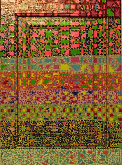 Sybil Roe Thompson | THS076 | Two-sided panel | 11 1/4" x 15 1/4" x 1", price $300 at the Outsider Folk Art Gallery