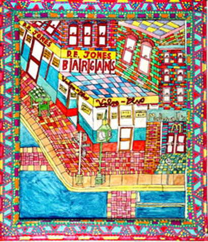 Sybil Roe Thompson | THS001 | Untitled | Medium | Framed, price $700 at the Outsider Folk Art Gallery